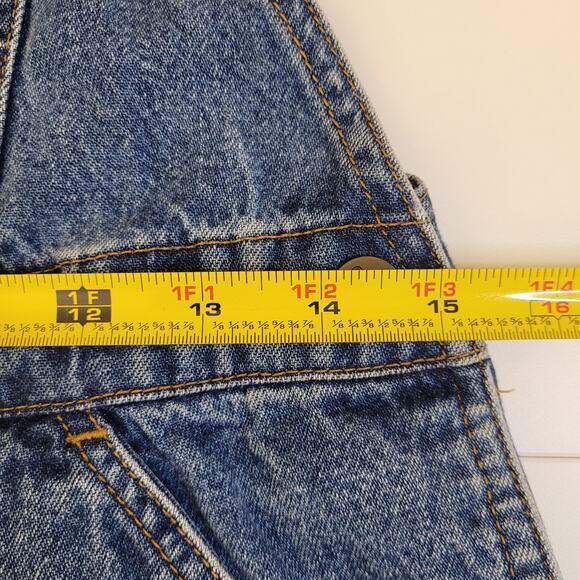 Vintage Disney Winnie the Pooh Denim Shortalls Kids Size S Embroidered Romper - Picture 9 of 11